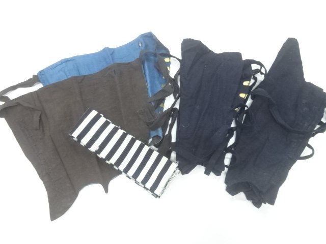 JAPANESE KIMONO / ANTIQUE GAITERS / COTTON / PAIR OF 3